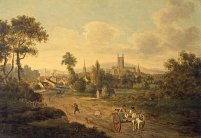 Gloucester from St Mary Magdalen, c.1780 by Julius Caesar Ibbetson